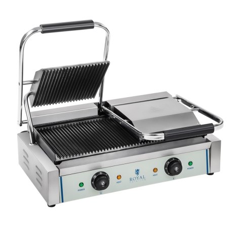 GRILL KONTAKTOWY PODWÓJNY DWUSTRONNY RYFLOWANY GRILL KONTAKTOWY PODWÓJNY DWUSTRONNY RYFLOWANY