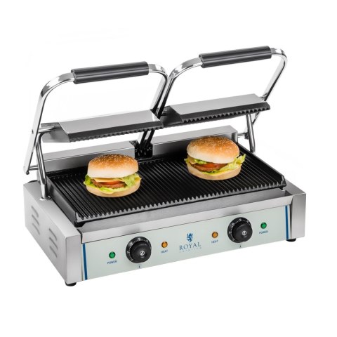 GRILL KONTAKTOWY PODWÓJNY DWUSTRONNY RYFLOWANY GRILL KONTAKTOWY PODWÓJNY DWUSTRONNY RYFLOWANY
