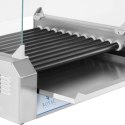 GRILL ROLKOWY Z SZYBĄ ROLLER GRILL Z ROLKAMI Z TEFLONU 11T