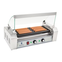 GRILL ROLKOWY Z SZYBĄ ROLLER GRILL Z ROLKAMI Z TEFLONU 5T