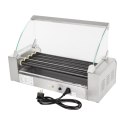 GRILL ROLKOWY Z SZYBĄ ROLLER GRILL Z ROLKAMI Z TEFLONU 5T