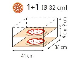 PIEC DO PIZZY PODWÓJNY BASIC VETRO 2/40 2 PIZZE 2400W - HENDI 226674