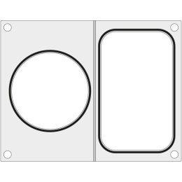 MATRYCA DO ZGRZEWARKI MANUPACK 190 NA TACKĘ BEZ PODZIAŁU 178X113 MM + POJEMNIK ŚR. 115 MM - HENDI 805763