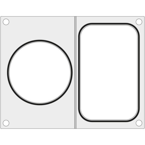 MATRYCA DO ZGRZEWARKI MANUPACK 190 NA TACKĘ BEZ PODZIAŁU 178X113 MM + POJEMNIK ŚR. 115 MM - HENDI 805763