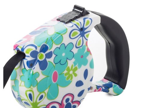 Smycz dla psa automatyczna blokada wzory 5m 15kg Smycz dla psa automatyczna blokada wzory 5m 15kg