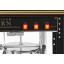 MASZYNA AUTOMAT URZĄDZENIE DO PRAŻENIA POPCORNU RETRO TEFLON 1600 W 5-6 KG/H - CZARNO-ZŁOTA