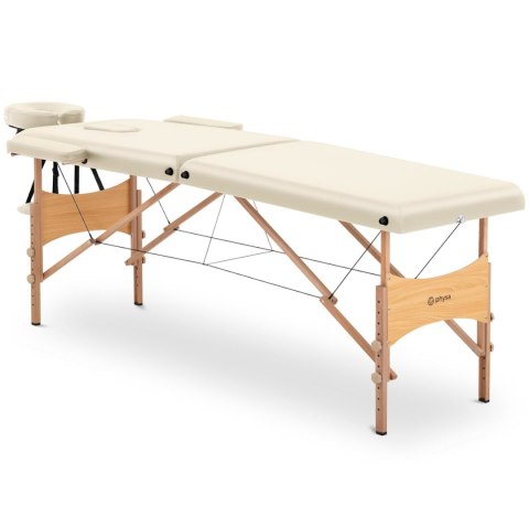 STÓŁ ŁÓŻKO DO MASAŻU DREWNIANE PRZENOŚNE SKŁADANE TOULOUSE BEIGE DO 227 KG BEŻOWE STÓŁ ŁÓŻKO DO MASAŻU DREWNIANE PRZENOŚNE SKŁADANE TOULOUSE BEIGE DO 227 KG BEŻOWE