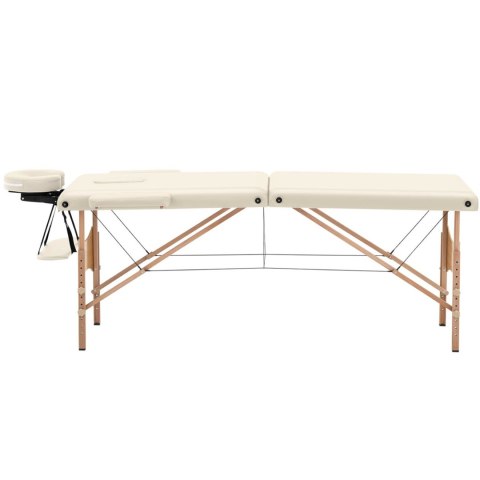 STÓŁ ŁÓŻKO DO MASAŻU DREWNIANE PRZENOŚNE SKŁADANE TOULOUSE BEIGE DO 227 KG BEŻOWE STÓŁ ŁÓŻKO DO MASAŻU DREWNIANE PRZENOŚNE SKŁADANE TOULOUSE BEIGE DO 227 KG BEŻOWE