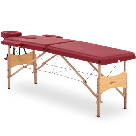 STÓŁ ŁÓŻKO DO MASAŻU DREWNIANE PRZENOŚNE SKŁADANE TOULOUSE RED DO 227 KG CZERWONE STÓŁ ŁÓŻKO DO MASAŻU DREWNIANE PRZENOŚNE SKŁADANE TOULOUSE RED DO 227 KG CZERWONE