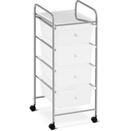 WÓZEK ORGANIZER KOSMETYCZNY ŁAZIENKOWY Z 4 SZUFLADAMI DO 28 KG 37 X 32.5 X 76 CM