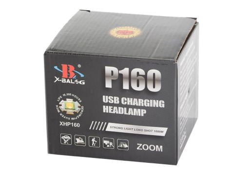 Latarka czołowa bailong led xhp160 powerbank zoom Latarka czołowa bailong led xhp160 powerbank zoom