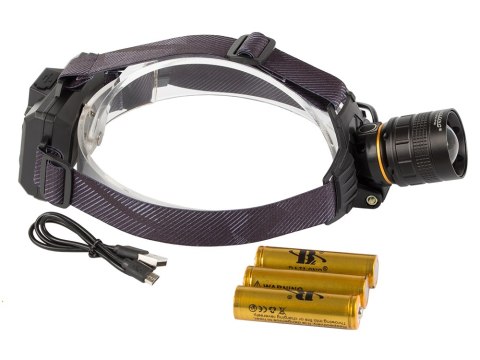 Latarka czołowa bailong led xhp160 powerbank zoom Latarka czołowa bailong led xhp160 powerbank zoom