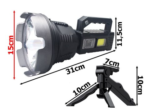 Latarka szperacz statyw dioda cree led xhp90 cob Latarka szperacz statyw dioda cree led xhp90 cob