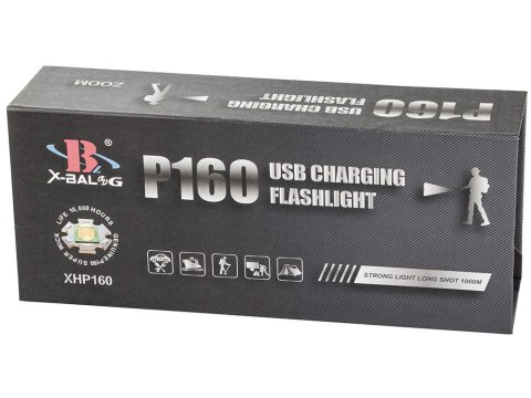 Latarka taktyczna bailong cree cob led xhp160 moc Latarka taktyczna bailong cree cob led xhp160 moc