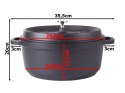 Garnek brytfanna do gotowania pieczenia non stick indukcja gaz pokrywa 7l