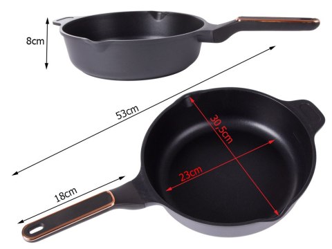 Garnek rondel głęboki z pokrywką indukcja gaz powłoka non stick 4l Garnek rondel głęboki z pokrywką indukcja gaz powłoka non stick 4l