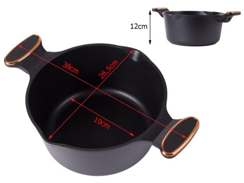 Garnek rondel głęboki z pokrywką indukcja gaz powłoka non stick 5l Garnek rondel głęboki z pokrywką indukcja gaz powłoka non stick 5l