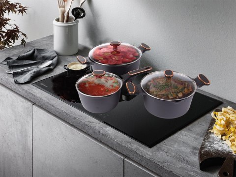 Komplet garnków rondli patelni indukcja gaz non stick premium 8 elementów Komplet garnków rondli patelni indukcja gaz non stick premium 8 elementów