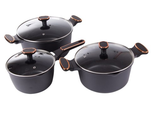 Komplet garnków rondli patelni indukcja gaz non stick premium 8 elementów Komplet garnków rondli patelni indukcja gaz non stick premium 8 elementów