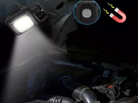 Lampka brelok led cob magnes latarka usb otwieracz Lampka brelok led cob magnes latarka usb otwieracz