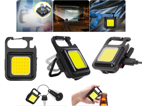 Lampka brelok led cob magnes latarka usb otwieracz Lampka brelok led cob magnes latarka usb otwieracz