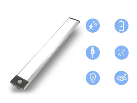 Lampka samoprzylepna listwa podszafkowa usb 23cm Lampka samoprzylepna listwa podszafkowa usb 23cm