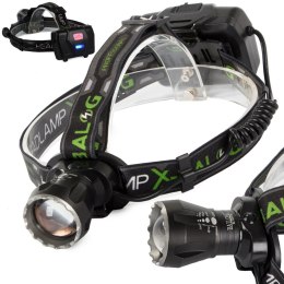 Latarka czołowa bailong led xhp160 powerbank zoom
