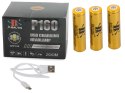Latarka czołowa bailong led xhp160 powerbank zoom