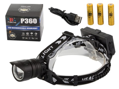 Latarka czołowa bailong led xhp360 powerbank zoom Latarka czołowa bailong led xhp360 powerbank zoom