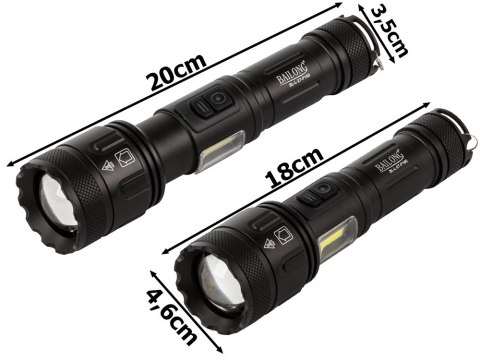 Latarka taktyczna bailong cree led xhp160 cob moc Latarka taktyczna bailong cree led xhp160 cob moc
