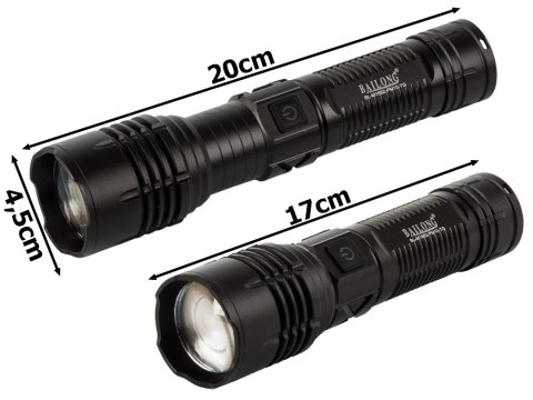 Latarka taktyczna bailong mocna led pm10-tg zoom Latarka taktyczna bailong mocna led pm10-tg zoom