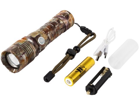 Latarka taktyczna bailong zoom cree led xhp160 usb Latarka taktyczna bailong zoom cree led xhp160 usb