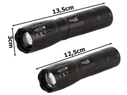 Latarka taktyczna bailong zoom cree led q3 uv test