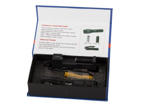 Latarka taktyczna bailong zoom cree led q3 uv test Latarka taktyczna bailong zoom cree led q3 uv test