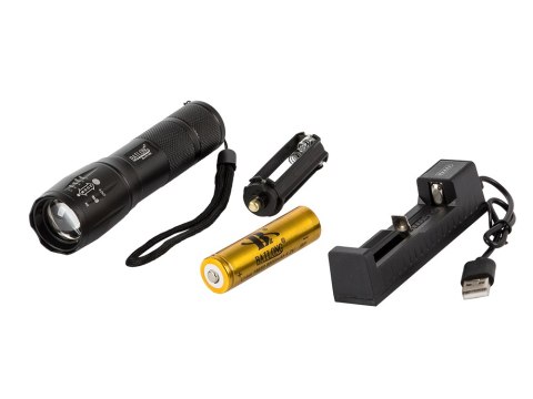 Latarka taktyczna bailong zoom cree led q3 uv test Latarka taktyczna bailong zoom cree led q3 uv test