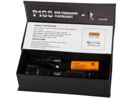 Latarka taktyczna wojskowa bailong zoom led xhp160
