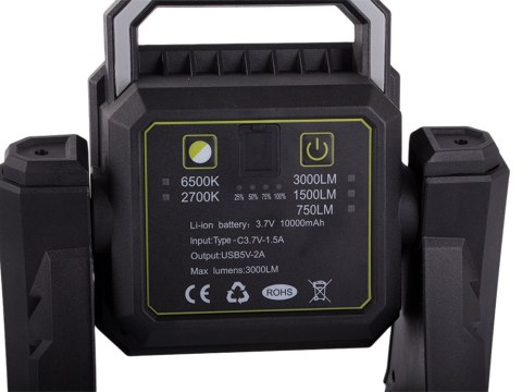 Halogen reflektor akumulator przenośny led cob usb Halogen reflektor akumulator przenośny led cob usb