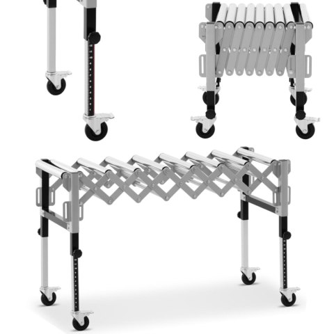 PODAJNIK STÓŁ ROLKOWY TRANSPORTOWY SKŁADANY 9 ROLEK DO 130 KG 145 X 59 X 96 CM