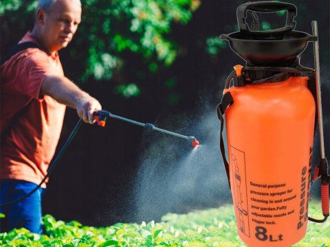 Opryskiwacz ciśnieniowy ręczny ogrodowy spryskiwacz długa lanca 8l pasek Opryskiwacz ciśnieniowy ręczny ogrodowy spryskiwacz długa lanca 8l pasek