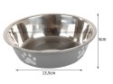 Miska dla psa kota na karmę wodę metalowa antypoślizgowa łapka duża 700ml