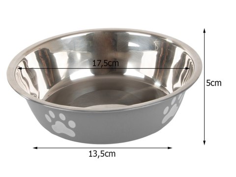 Miska dla psa kota na karmę wodę metalowa antypoślizgowa łapka duża 700ml Miska dla psa kota na karmę wodę metalowa antypoślizgowa łapka duża 700ml