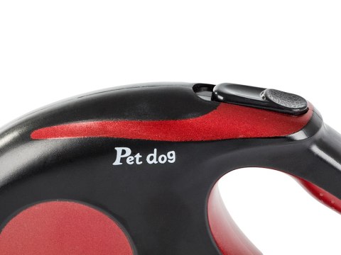 Smycz mocna automatyczna z blokadą dla psa taśma wytrzymała długa 5m 15kg Smycz mocna automatyczna z blokadą dla psa taśma wytrzymała długa 5m 15kg