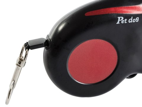 Smycz mocna automatyczna z blokadą dla psa taśma wytrzymała długa 5m 15kg Smycz mocna automatyczna z blokadą dla psa taśma wytrzymała długa 5m 15kg