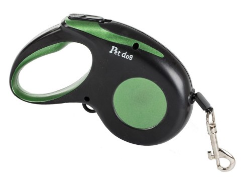 Smycz mocna automatyczna z blokadą dla psa taśma wytrzymała długa 5m 15kg Smycz mocna automatyczna z blokadą dla psa taśma wytrzymała długa 5m 15kg
