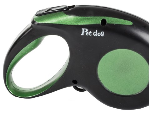 Smycz mocna automatyczna z blokadą dla psa taśma wytrzymała długa 5m 15kg Smycz mocna automatyczna z blokadą dla psa taśma wytrzymała długa 5m 15kg