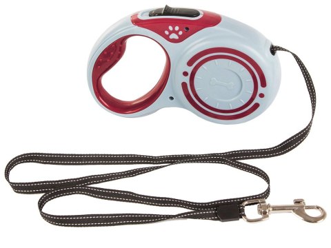 Smycz mocna automatyczna z blokadą dla psa taśma wytrzymała długa 5m 15kg Smycz mocna automatyczna z blokadą dla psa taśma wytrzymała długa 5m 15kg