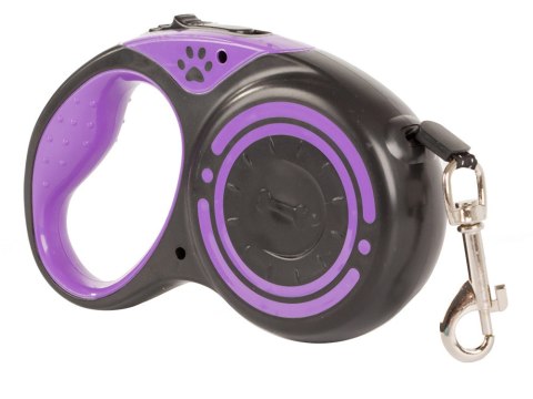Smycz mocna automatyczna z blokadą dla psa taśma wytrzymała długa 5m 15kg Smycz mocna automatyczna z blokadą dla psa taśma wytrzymała długa 5m 15kg