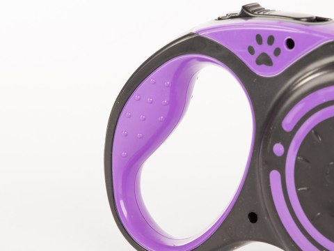 Smycz mocna automatyczna z blokadą dla psa taśma wytrzymała długa 5m 15kg Smycz mocna automatyczna z blokadą dla psa taśma wytrzymała długa 5m 15kg