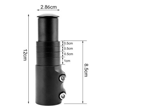 Adapter przedłużka wspornik mostek kierownicy regulowany na rower ahead Adapter przedłużka wspornik mostek kierownicy regulowany na rower ahead