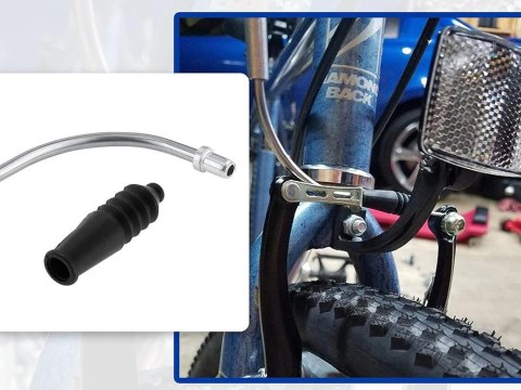 Fajka 90 stopni do hamulca hamulców rowerowych v-brake zestaw z gumkami Fajka 90 stopni do hamulca hamulców rowerowych v-brake zestaw z gumkami